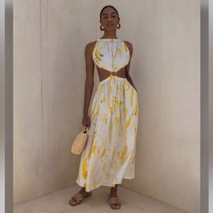 Cult Gaia Theia Dress in Yellow Multi
